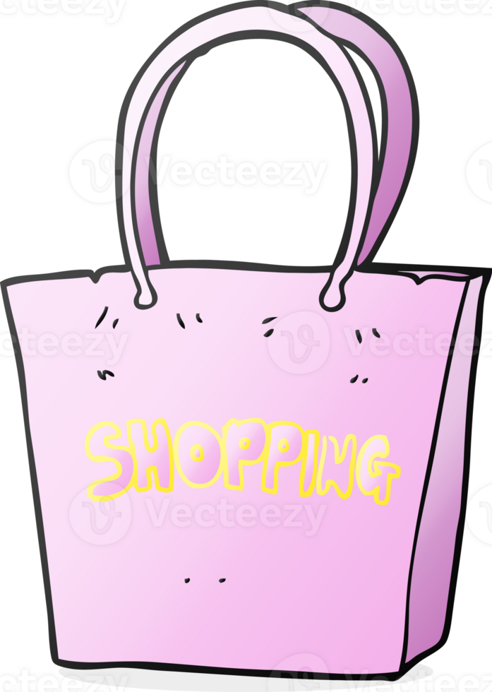 cartoon shopping bag png
