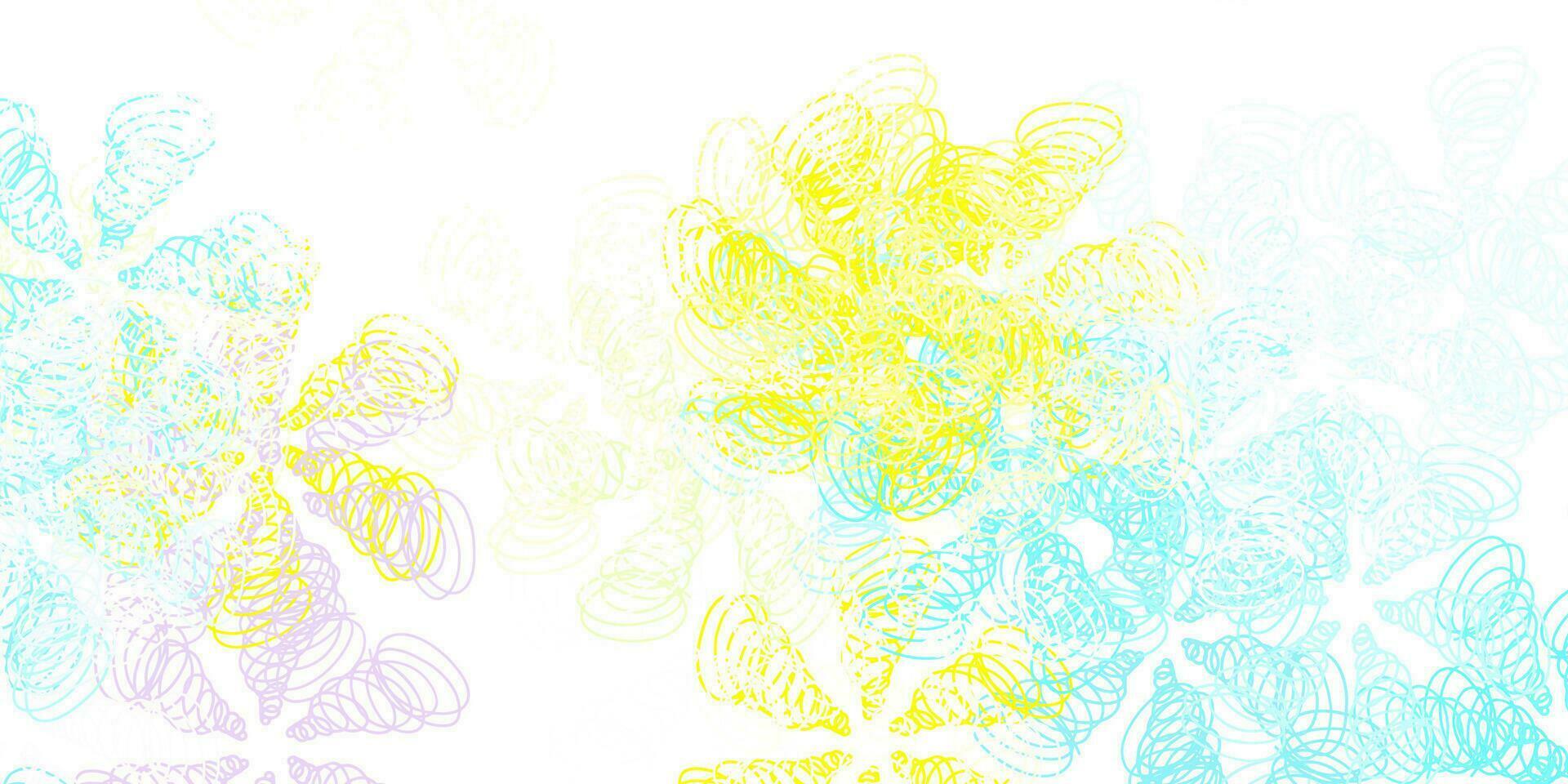 Light multicolor vector background with bent lines.