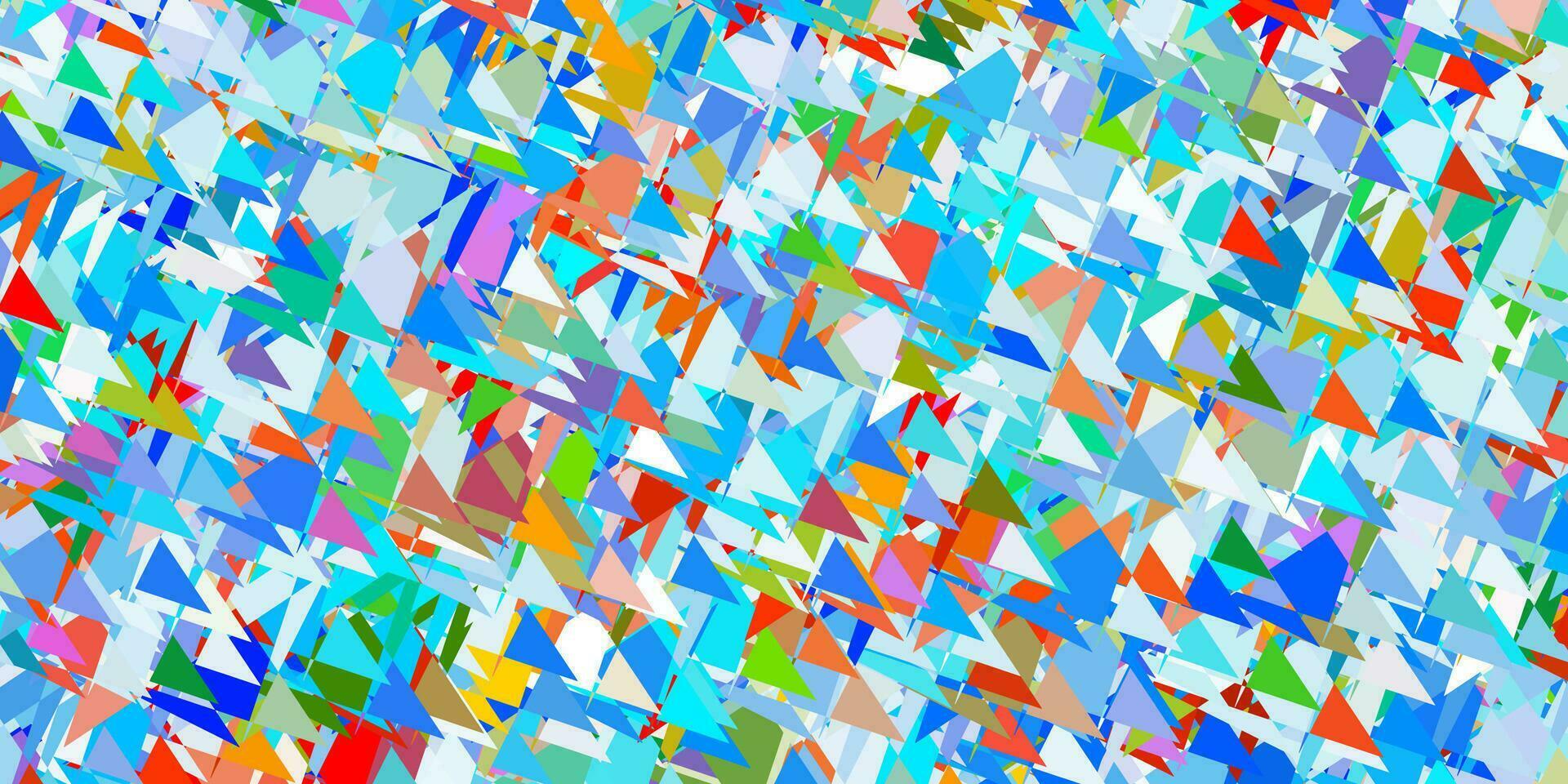 Light multicolor vector backdrop with triangles, lines.