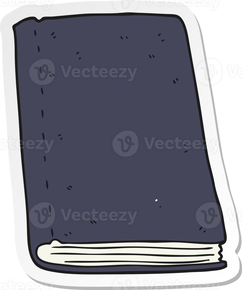 sticker of a cartoon book png