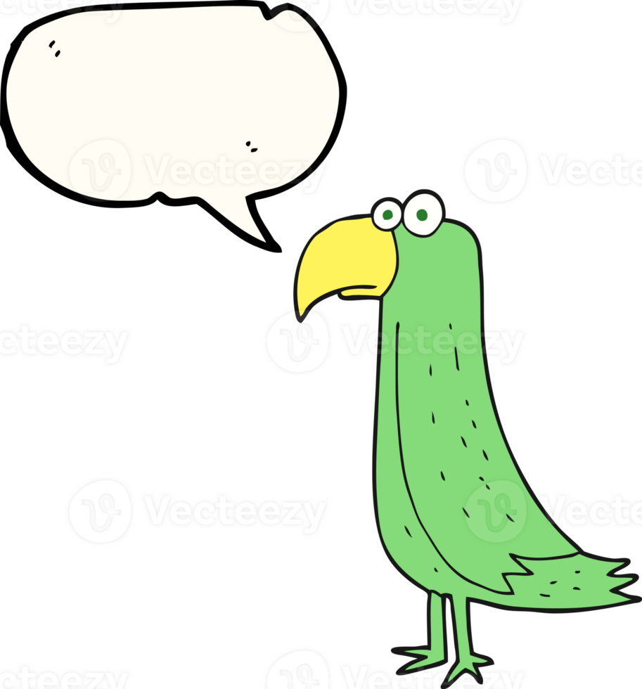 speech bubble cartoon parrot png