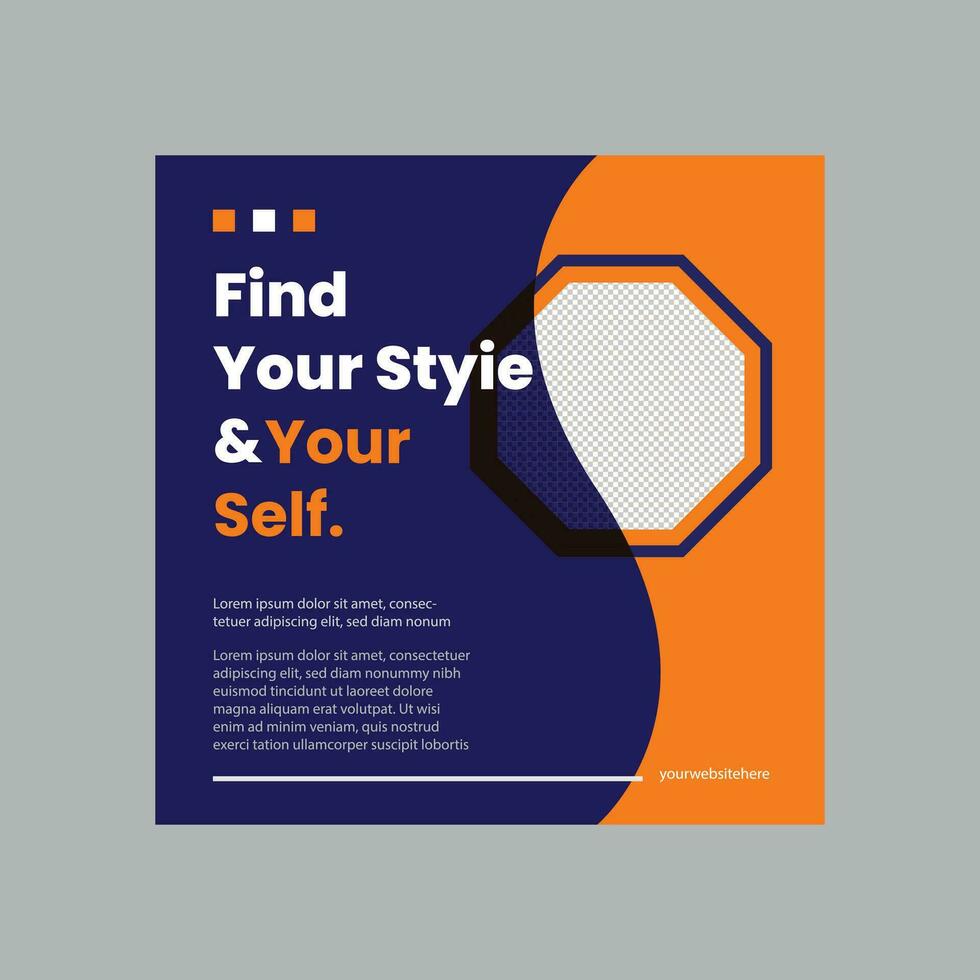 style social media post vector