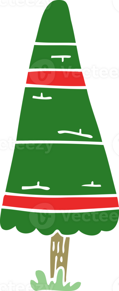 cartoon doodle christmas tree png