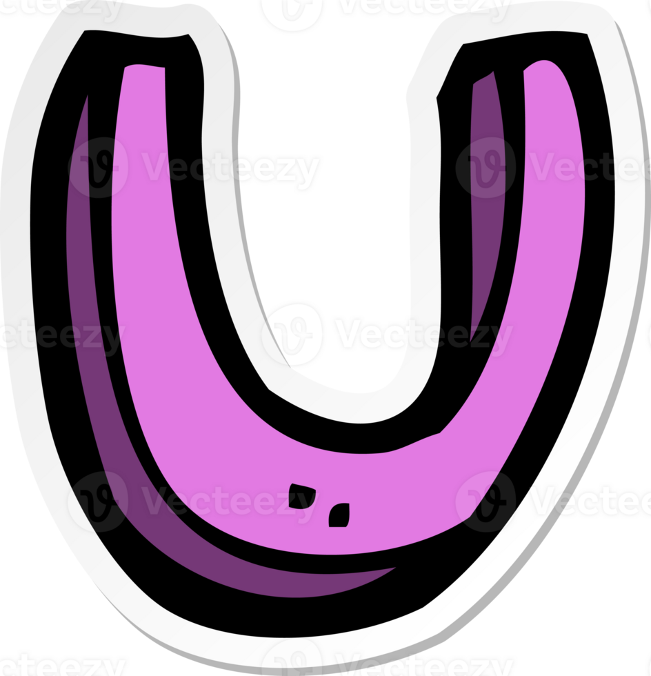 sticker of a cartoon letter png