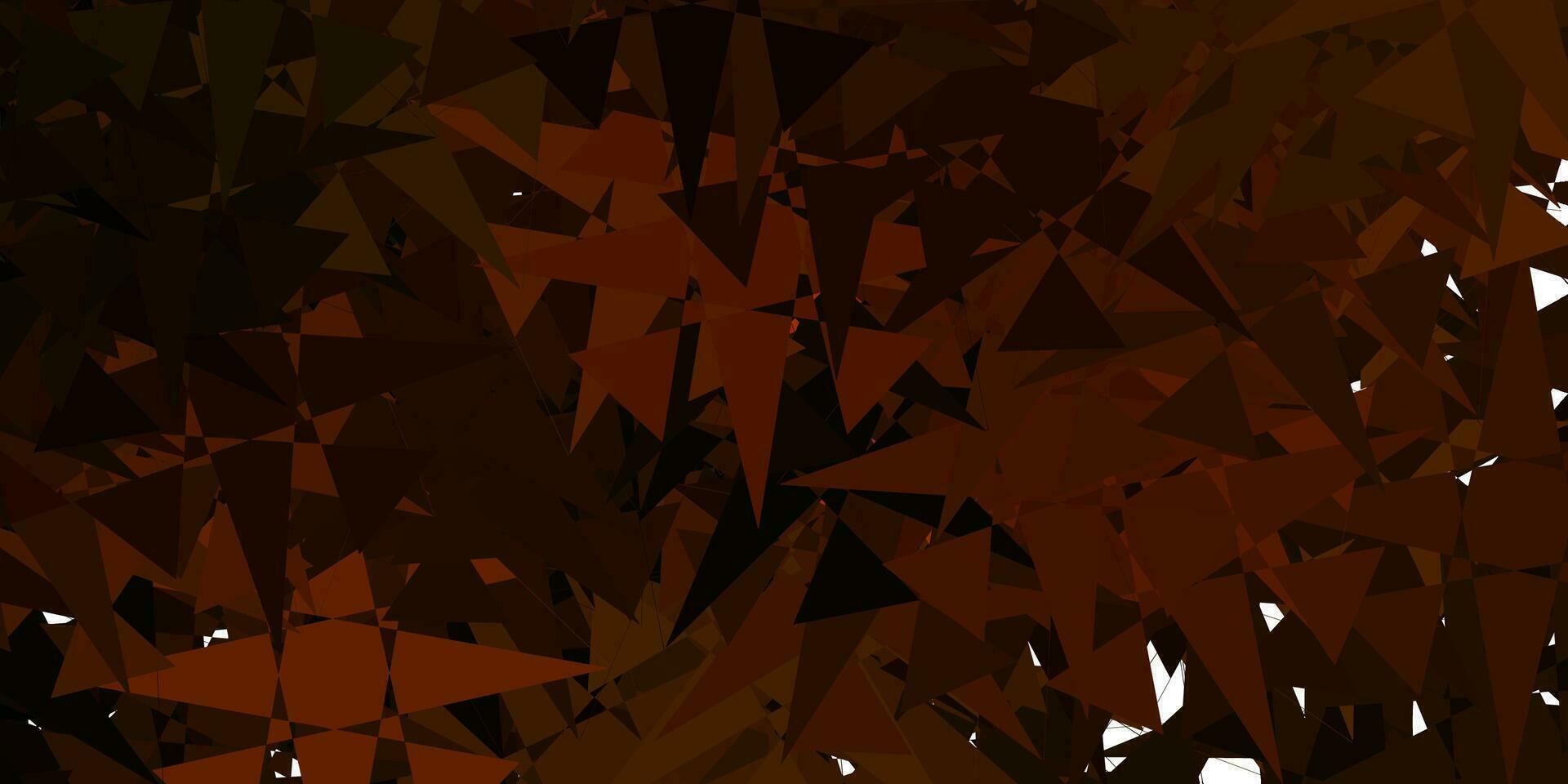 Dark Orange vector texture with memphis shapes.
