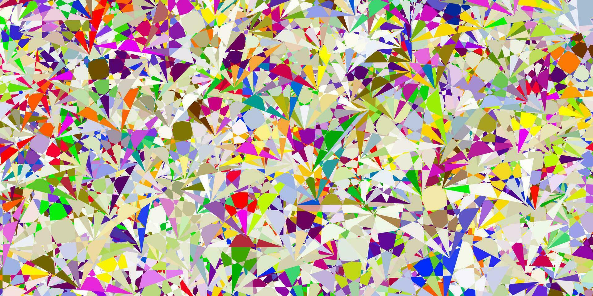 Light Multicolor vector backdrop with triangles, lines.