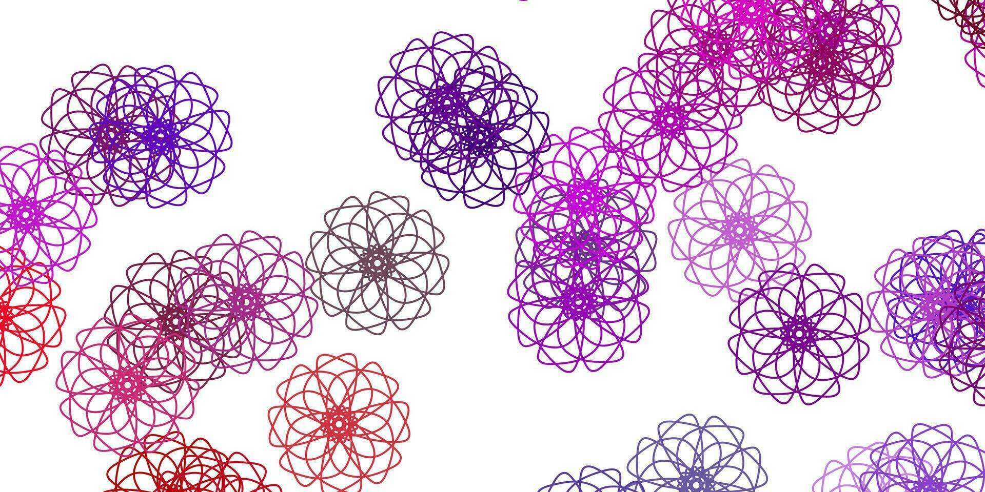 Light Multicolor vector doodle background with flowers.