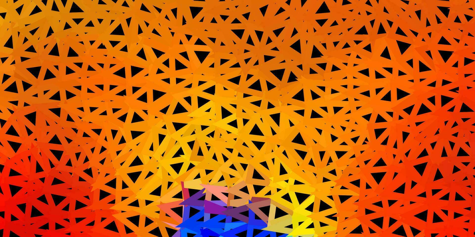 Dark orange vector gradient polygon wallpaper.