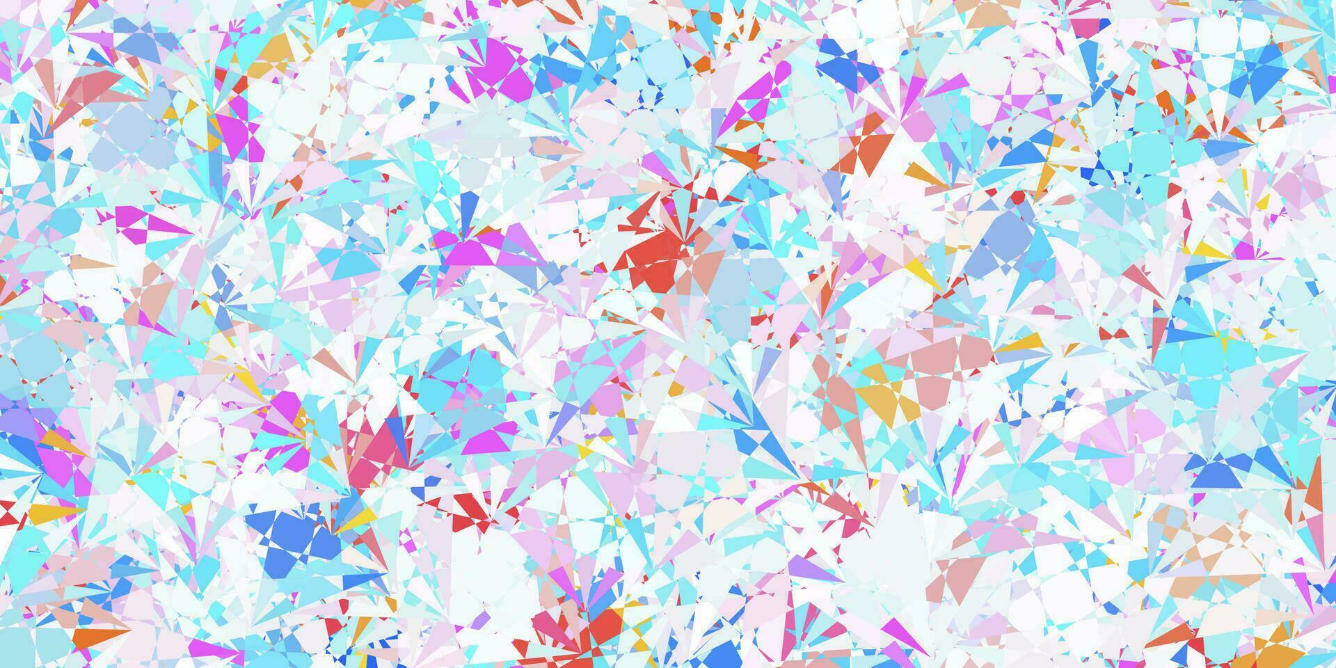 Light Multicolor vector background with polygonal forms.