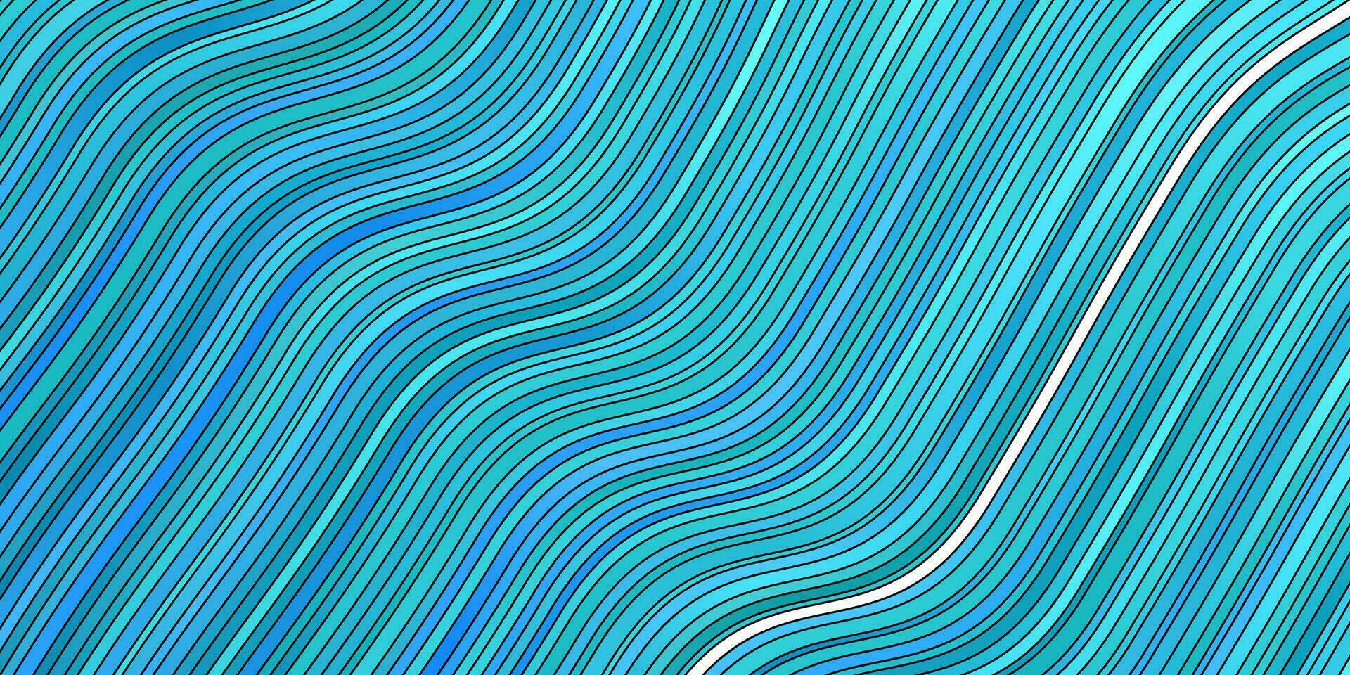 Light BLUE vector background with bent lines.