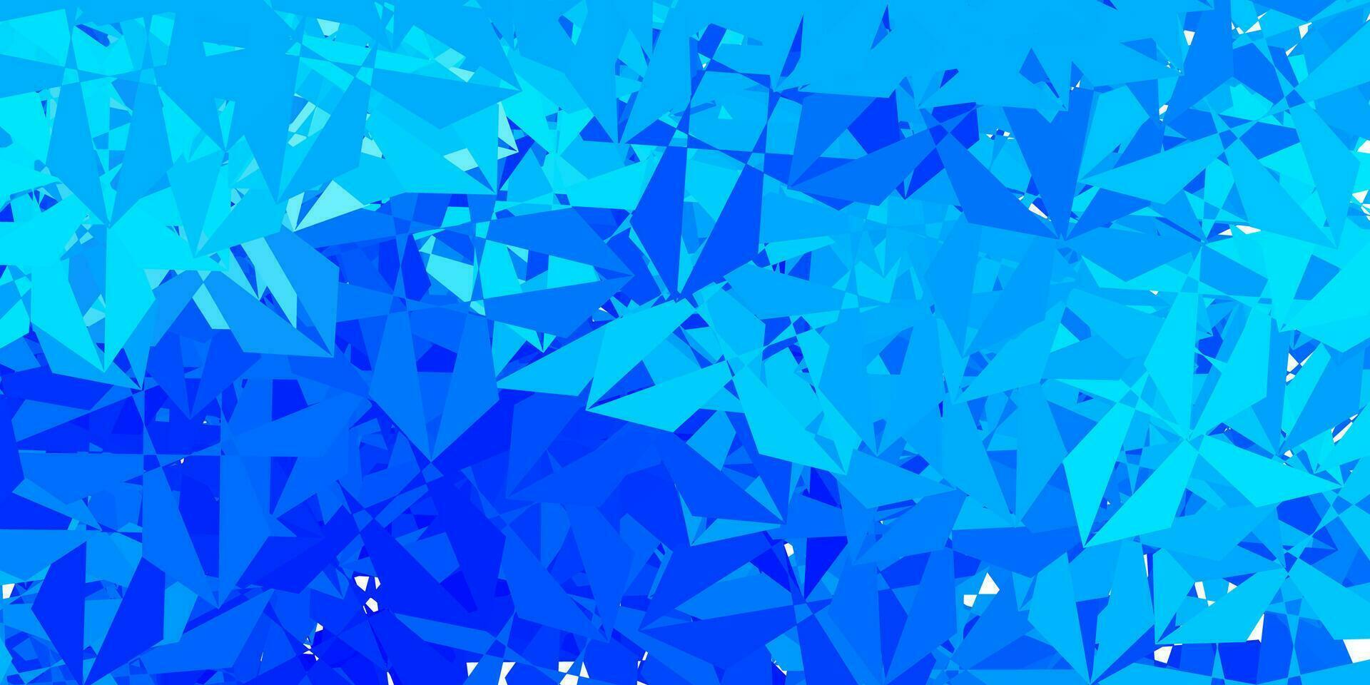 Light blue vector triangle mosaic template.
