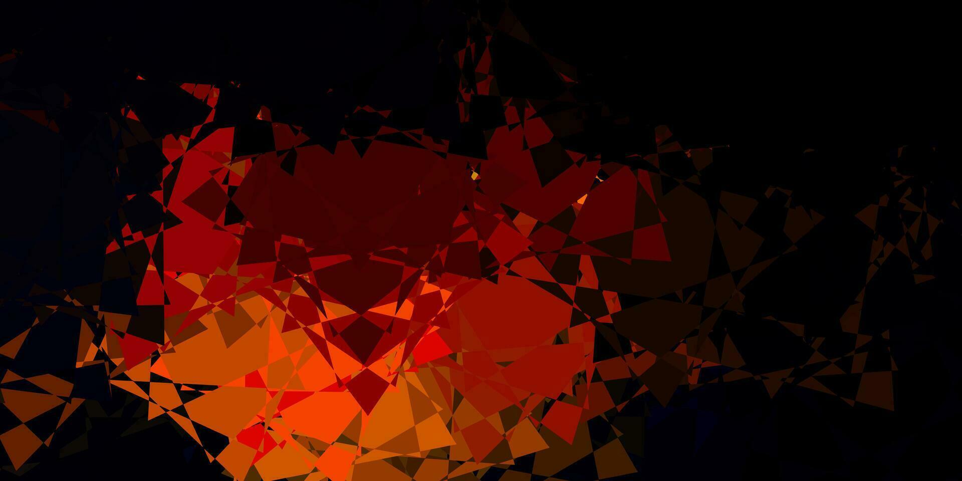 Dark Orange vector pattern with polygonal shapes.