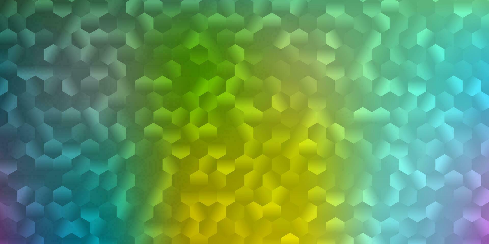 Light multicolor vector backdrop with a batch of hexagons.