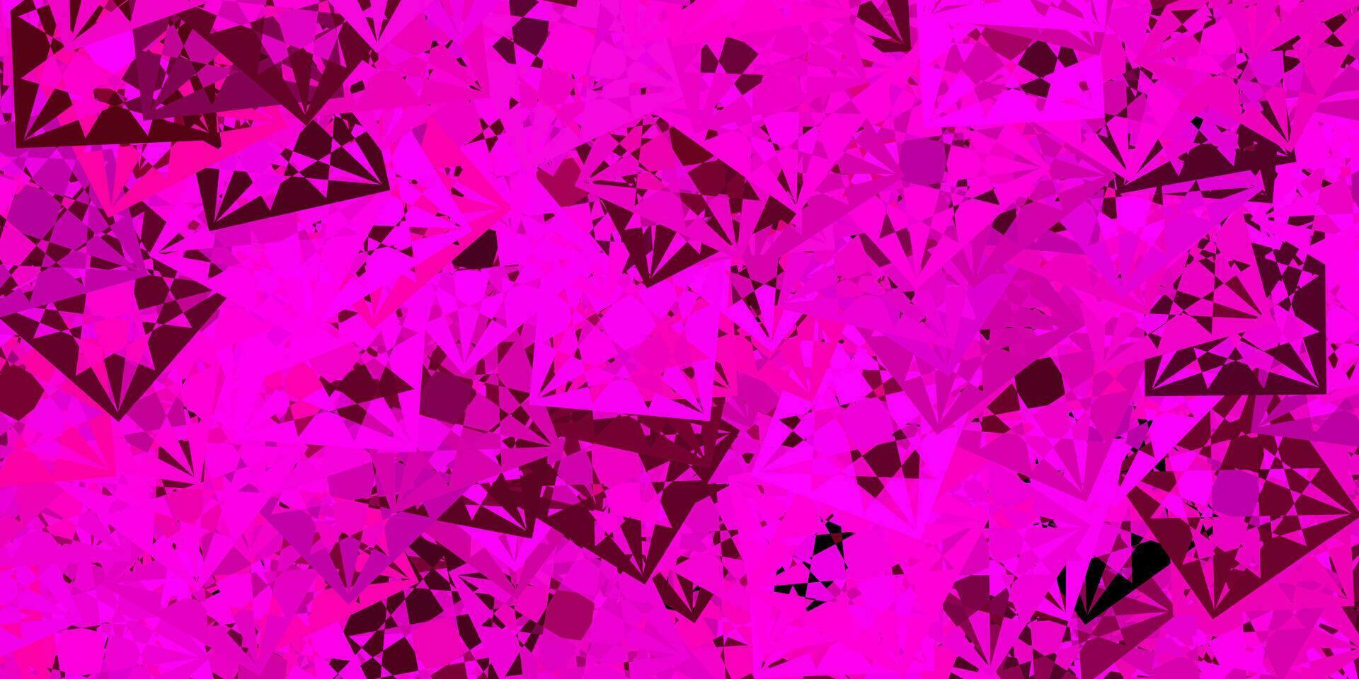 patrón de vector rosa claro con formas poligonales.