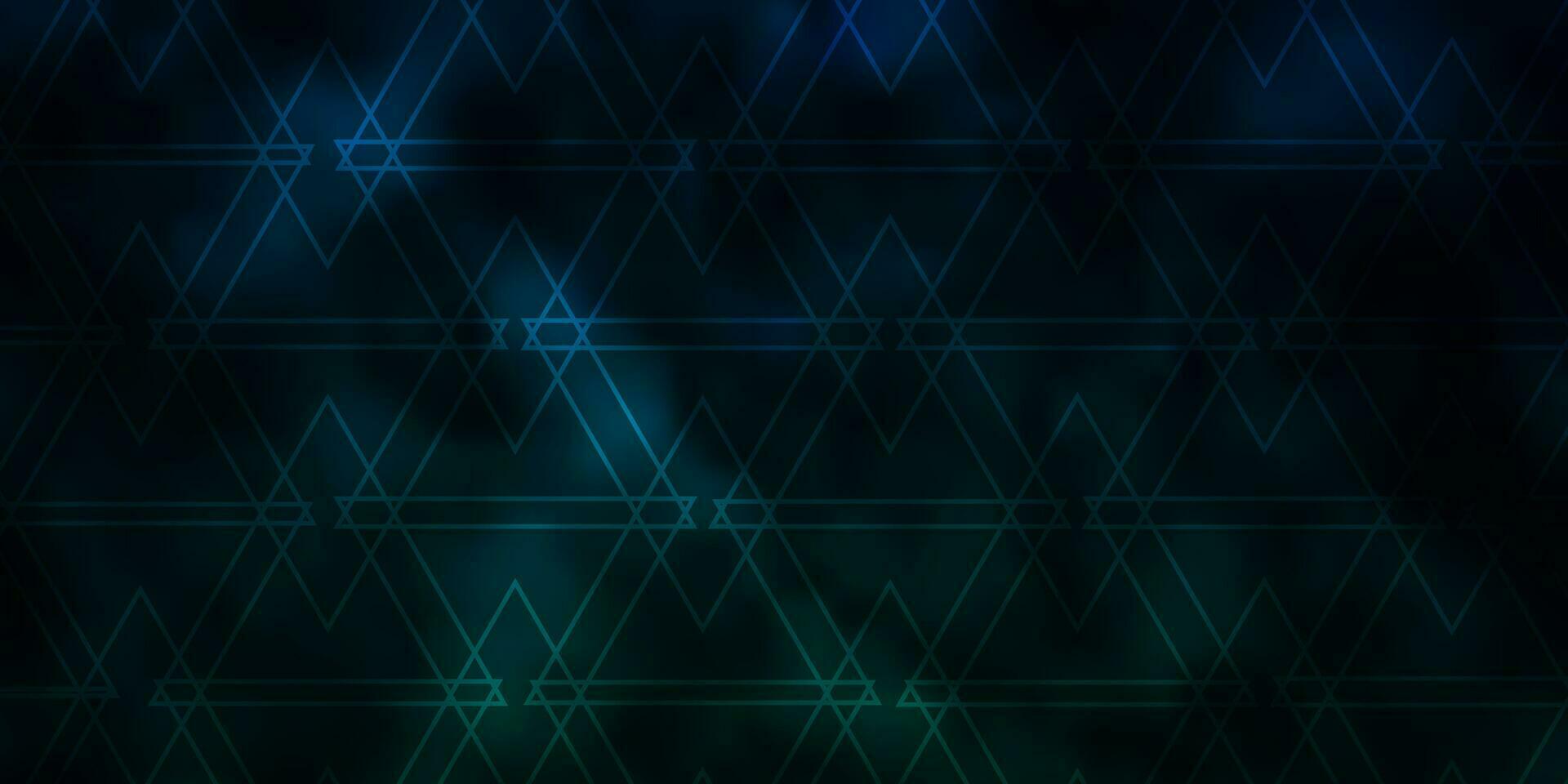 Dark Blue, Green vector pattern with lines, triangles.