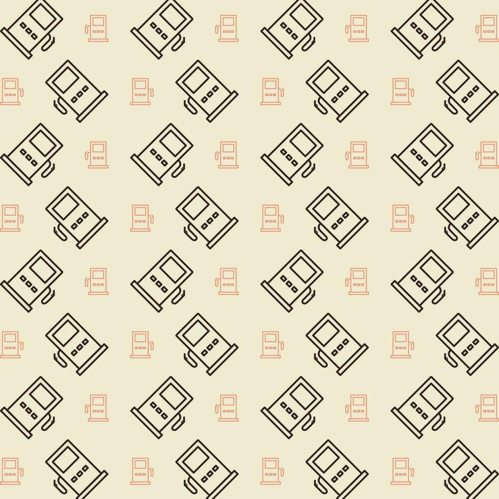 Filling Station vector design repeating illustration pattern beautiful background