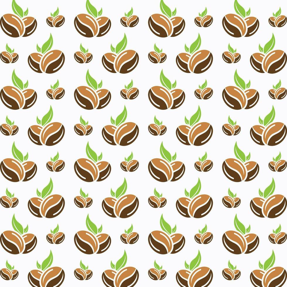 Coffee bean vector design pattern illustration abstract background