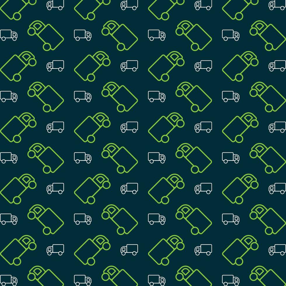 Truck pattern design trendy repeating pattern colorful illustration background vector