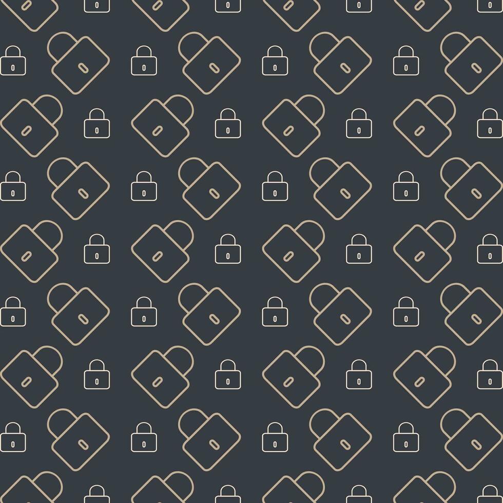 Lock Vector Icon repeating pattern colorful vector illustration background
