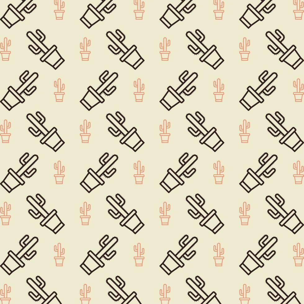 Cactus vector design repeating illustration pattern beautiful background