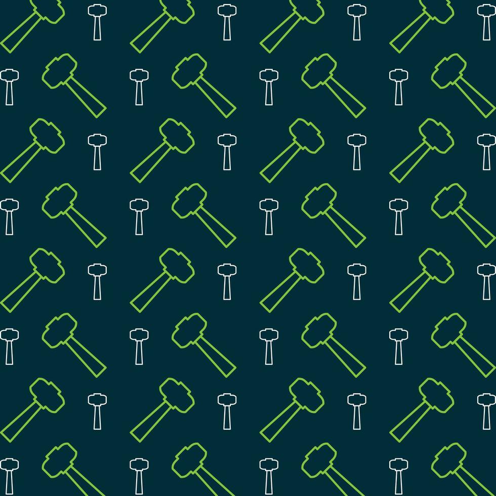 Hammer pattern design trendy repeating pattern colorful illustration background vector
