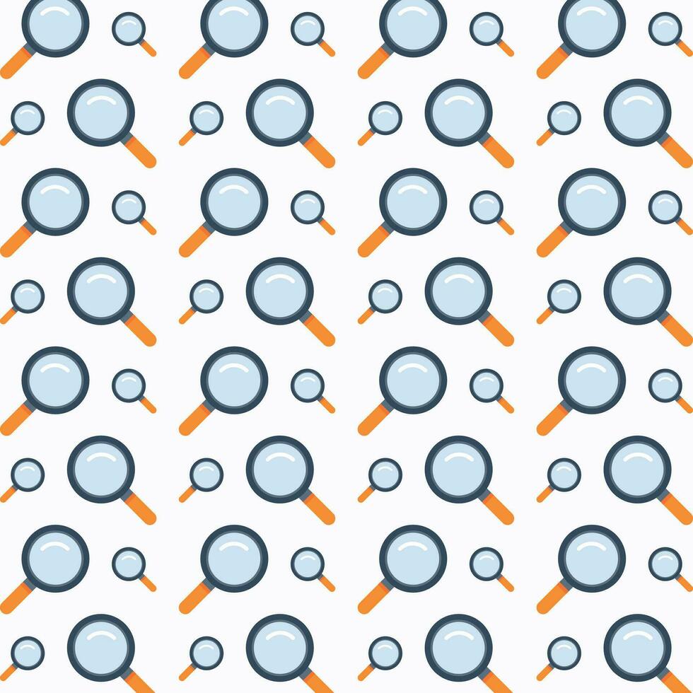 Magnifying glass vector design pattern illustration background