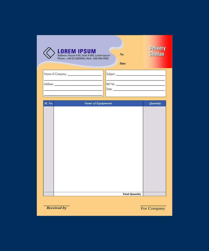 bill challan template design, Challan, Delivery Challan, Challan Form, Bill Of Entry Lodgment Slip, Bill Of Entry Shipment, Petty Cash, Bill Of Entry Airways, vector