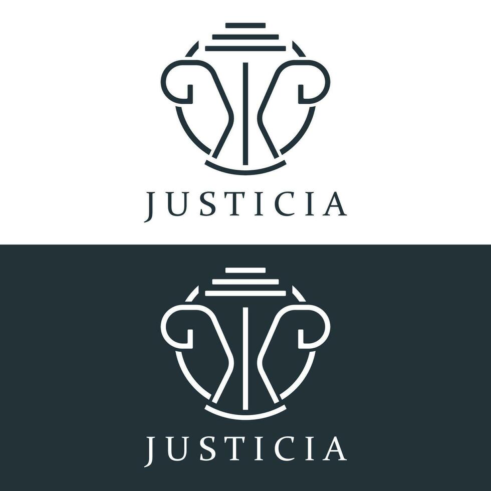 Justice Law Logo Template Vector Illustration