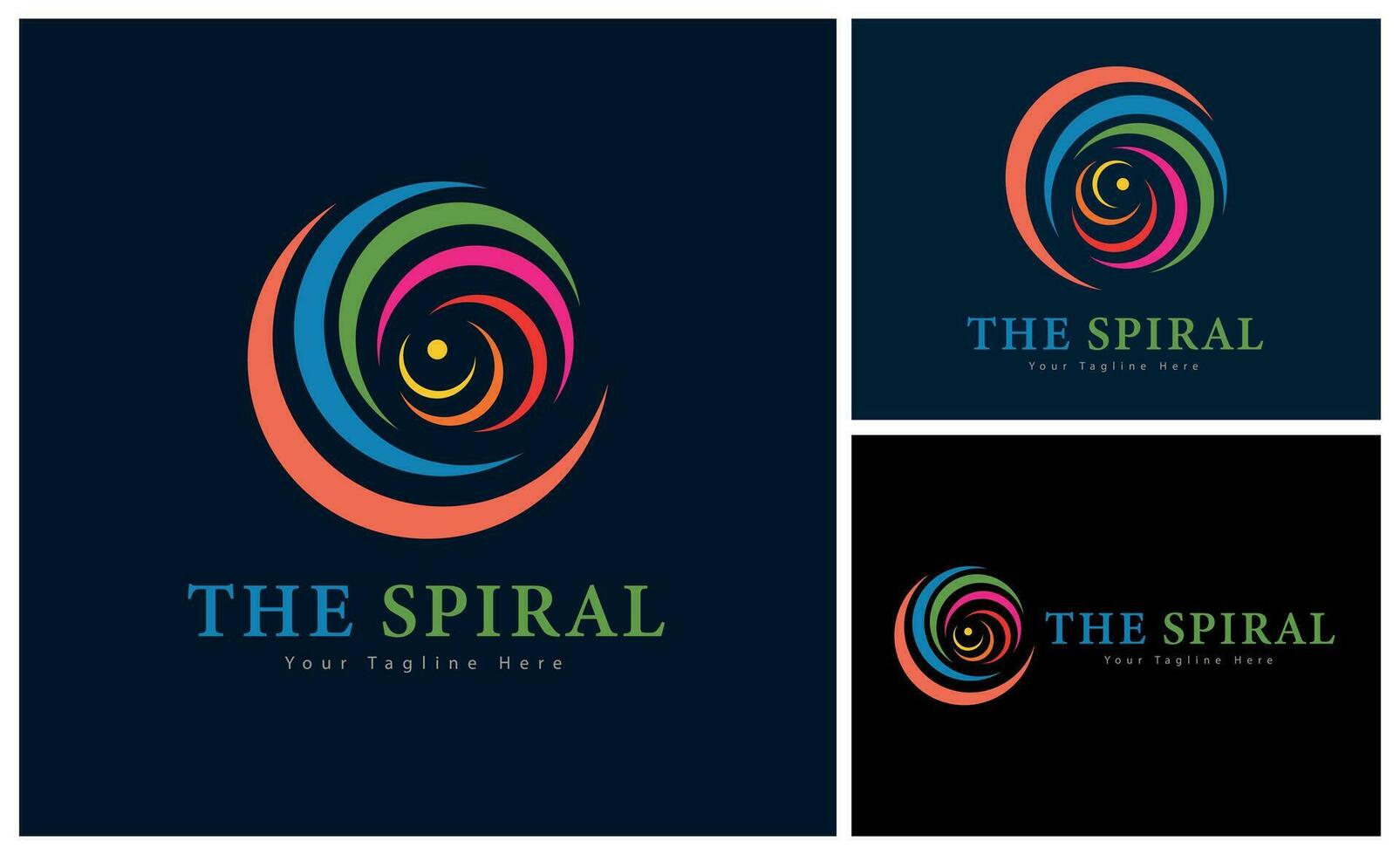 espiral línea moderno logo modelo diseño para marca o empresa y otro vector