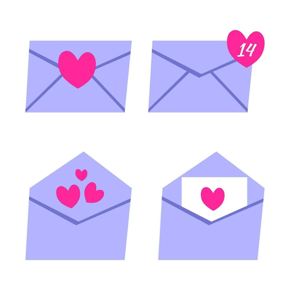 azul correo sobre con amor icono aislado en blanco fondo, vector ilustración