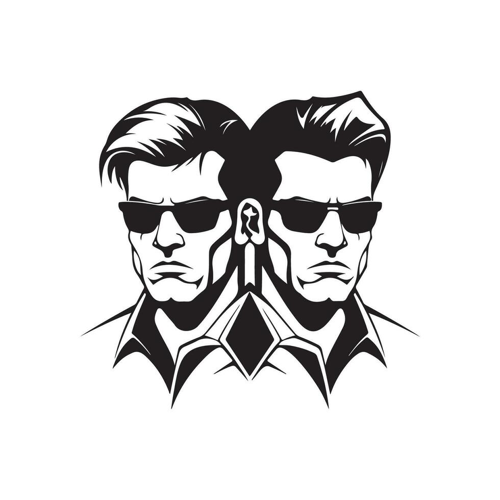 Twin Brother Vector Images