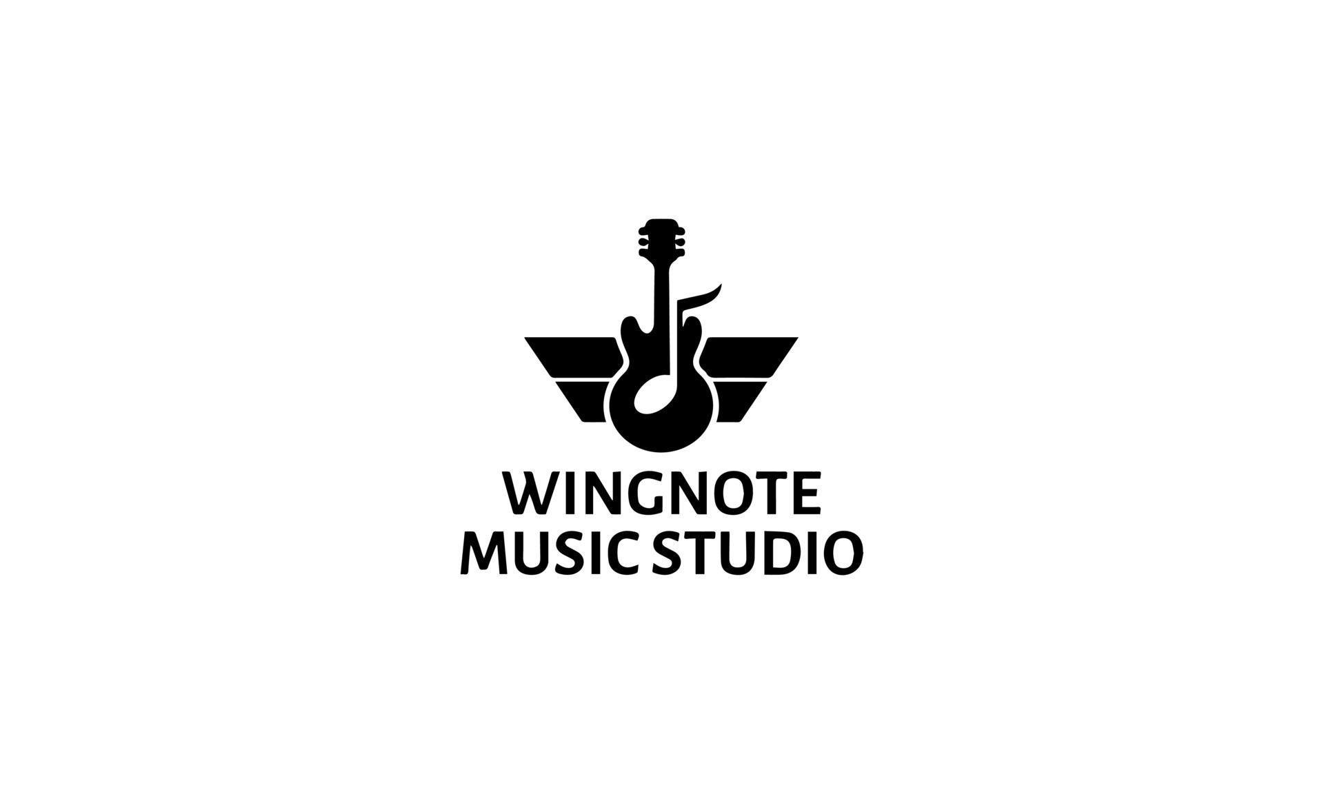 Vintage Retro Guitar Wing Wings Music Logo Design 36361593 Vector Art