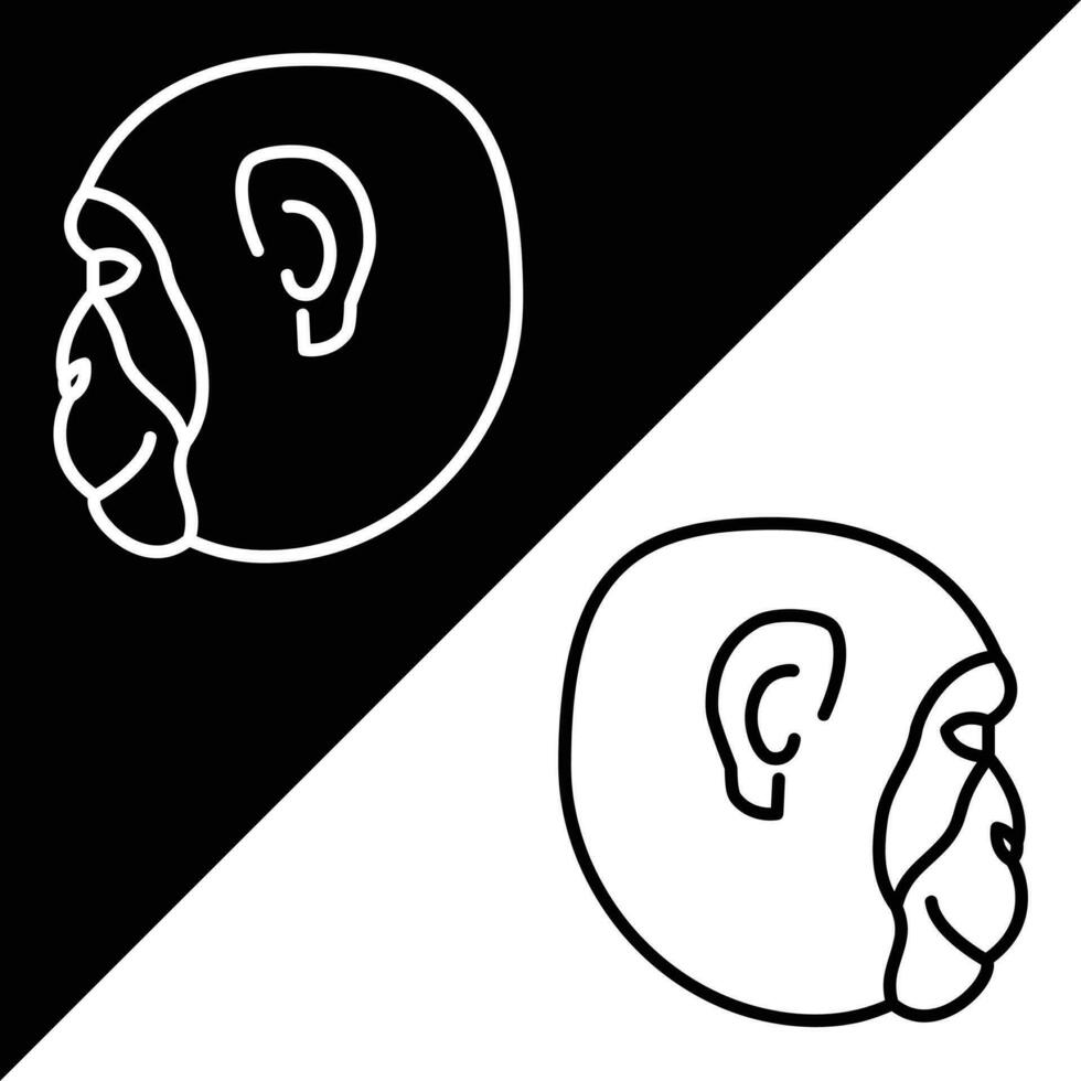 Monkey Vector Icon, Lineal style icon, from Animal Head icons collection, isolated on Black and white Background.