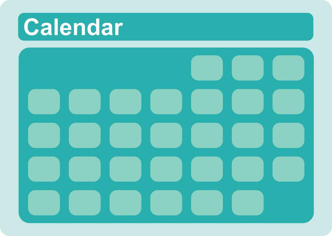 Calendar schedule for each day of the week. Vector illustration. UI Icon design element of calendar.