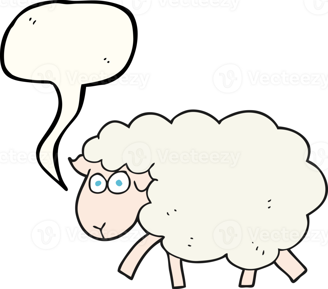 speech bubble cartoon sheep png