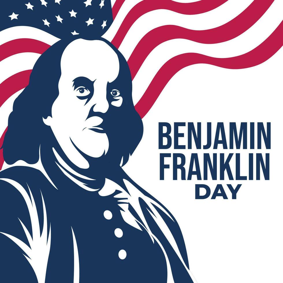 Benjamin Franklin Day illustration vector background. Vector eps 10