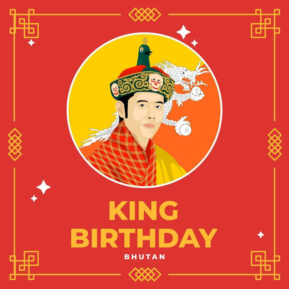 Happy King Birthday. The Day of Bhutan illustration vector background. Vector eps 10