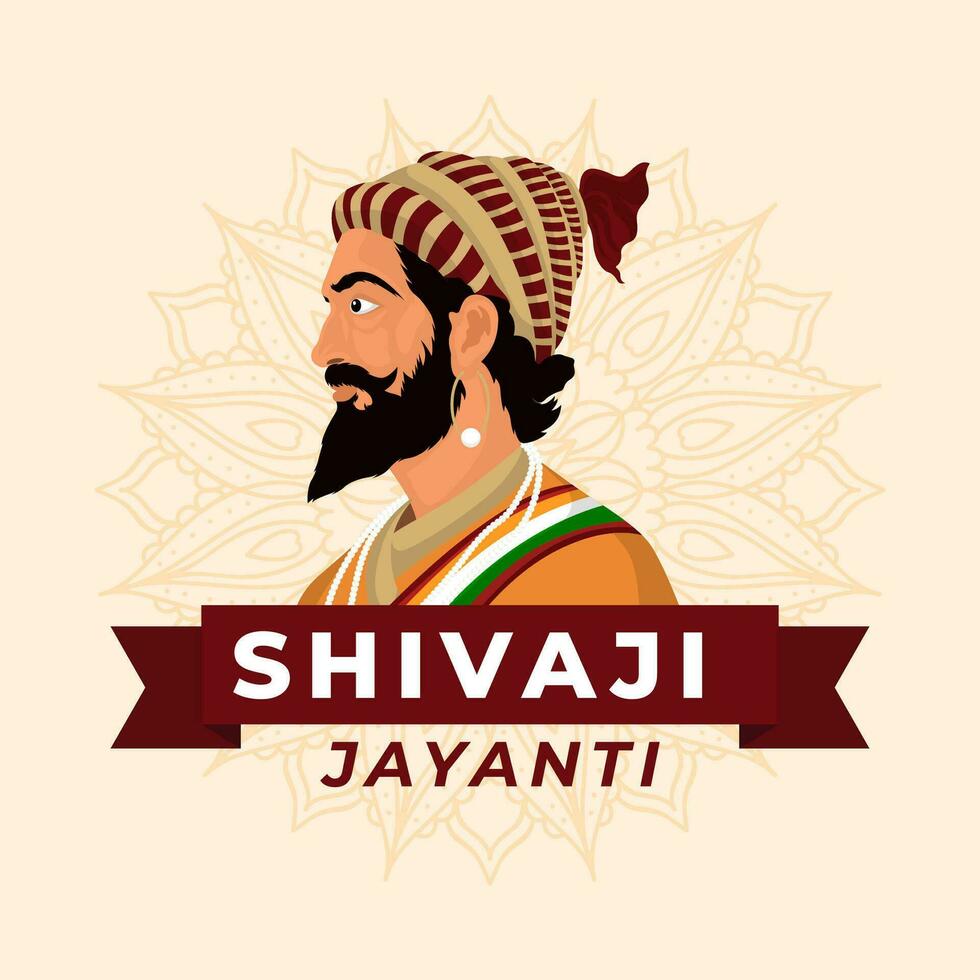 Happy Shivaji Jayanti Day. The Day of India Shivaji Jayanti Day illustration vector background. Vector eps 10