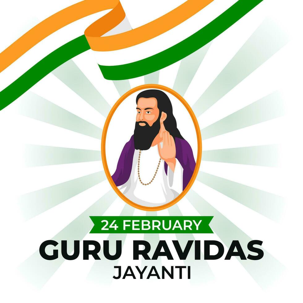 gurú ravidas Jayanti día. el día de India gurú ravidas Jayanti día ilustración vector antecedentes. vector eps 10