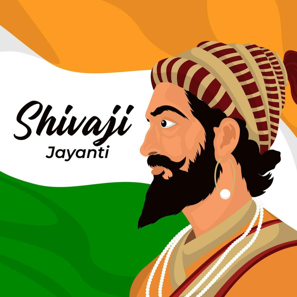 contento shivaji Jayanti día. el día de India shivaji Jayanti día ilustración vector antecedentes. vector eps 10