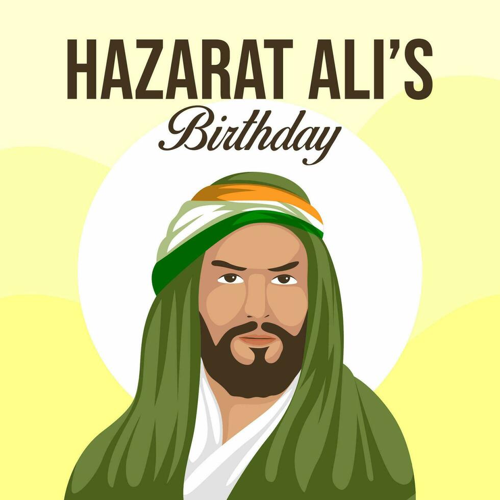 Hazarat Ali's Birthday. The Day of India illustration vector background. Vector eps 10