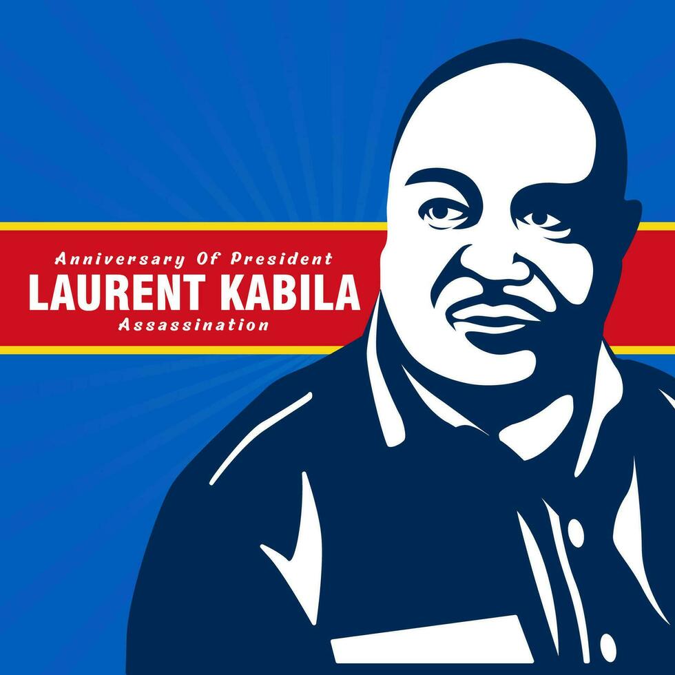 Anniversary of President Laurent Kabila's Assassination. The Day of Congo illustration vector background. Vector eps 10