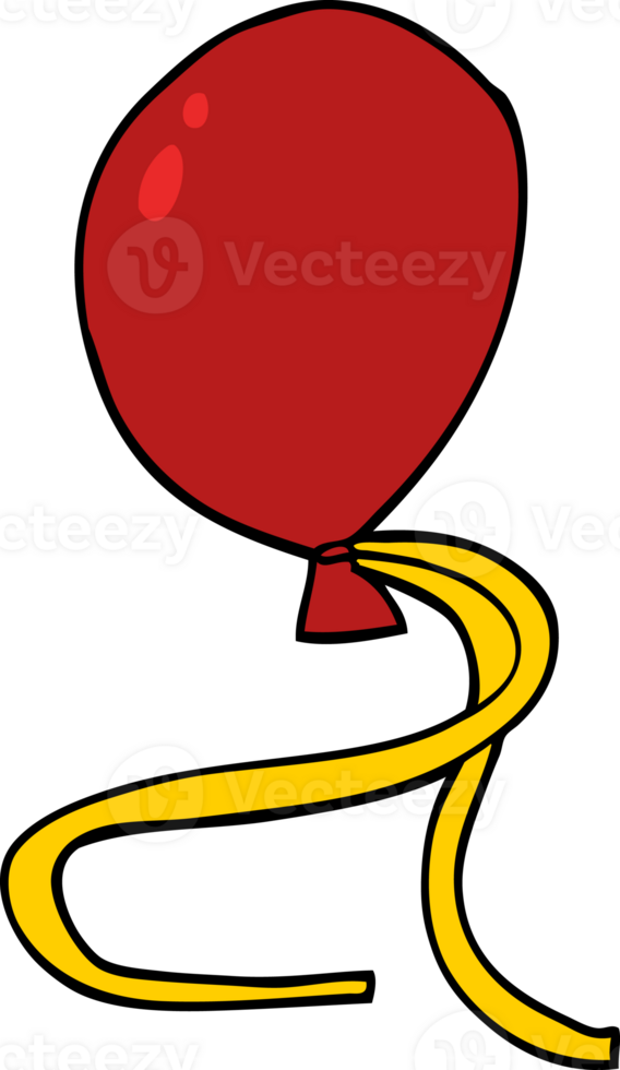 cartoon doodle red balloon png