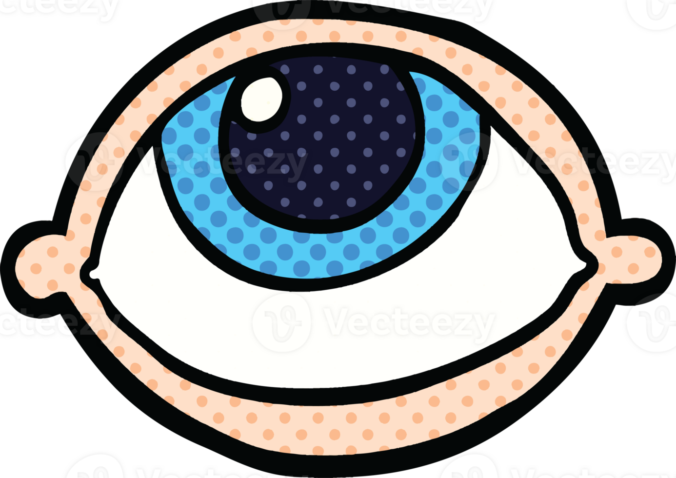 comic book style cartoon all seeing eye png