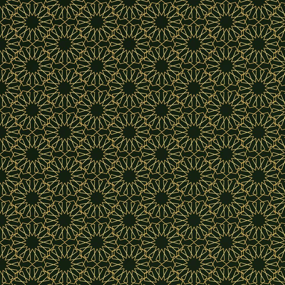 Golden thai pattern background vector and ramadan islamic batik