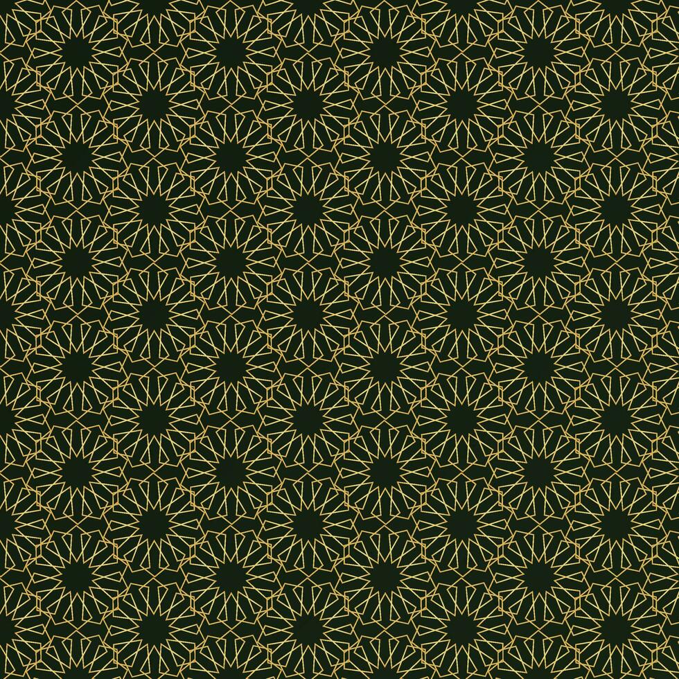 Golden thai pattern background vector and ramadan islamic batik