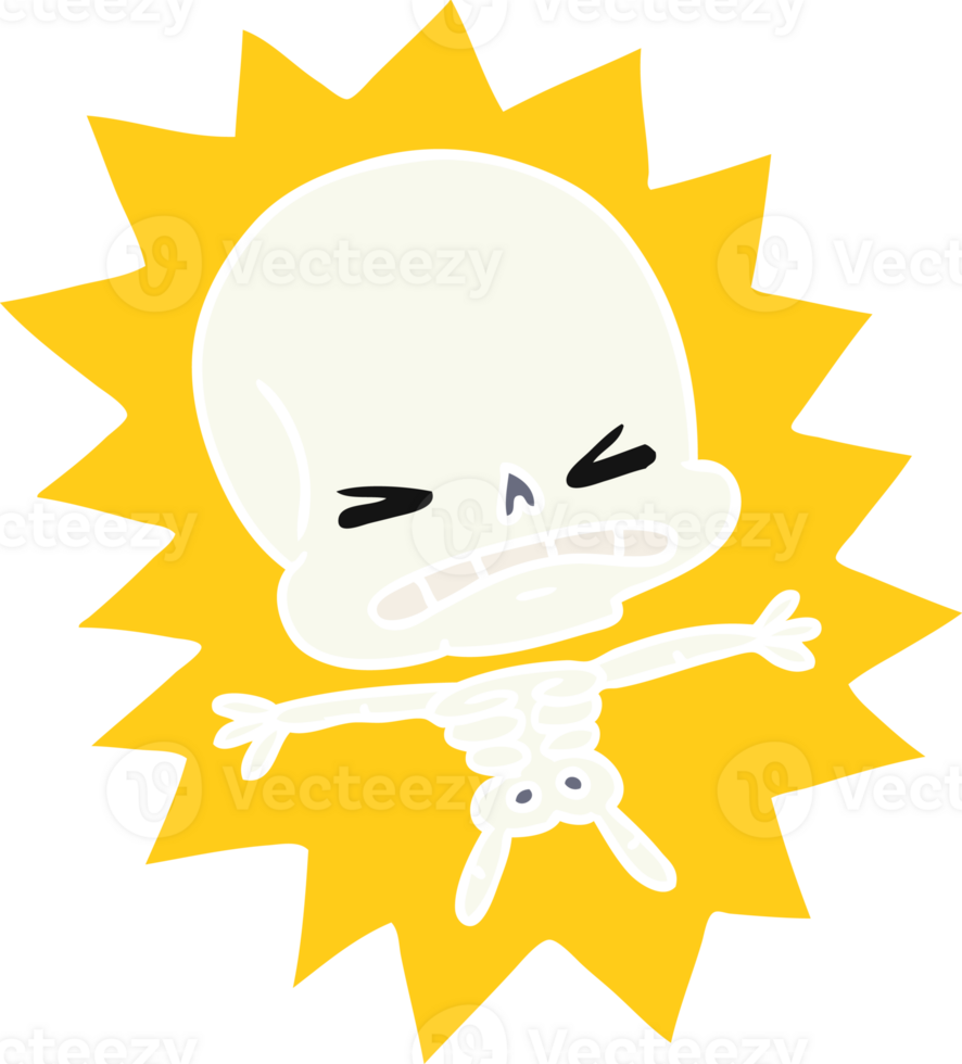cartoon of a scary skeleton png