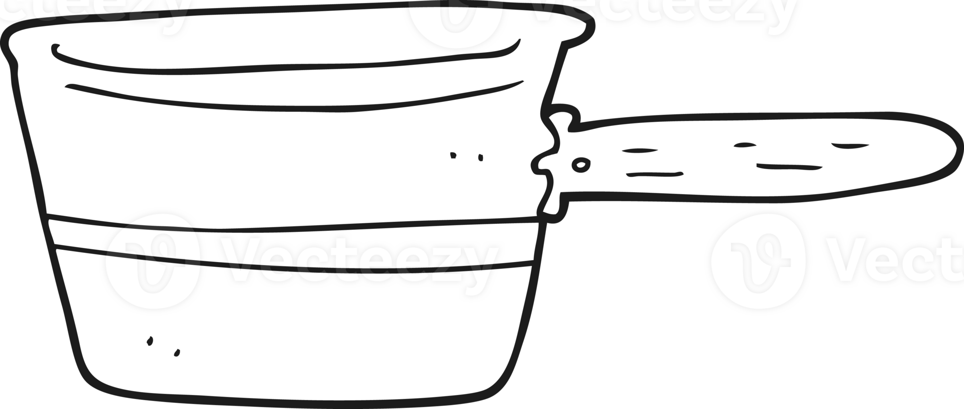 black and white cartoon saucepan png