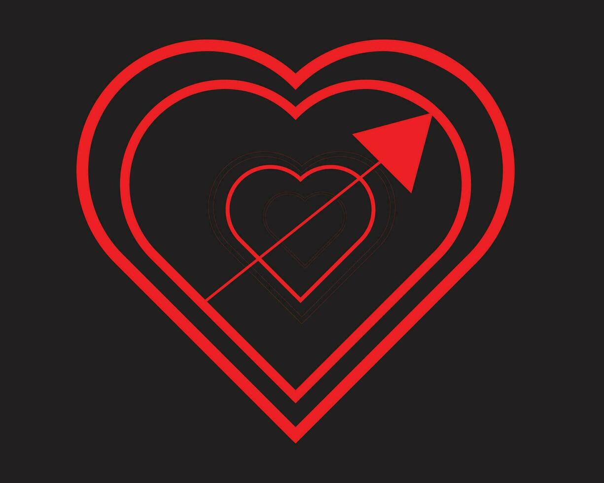 t shirt vector with love effect