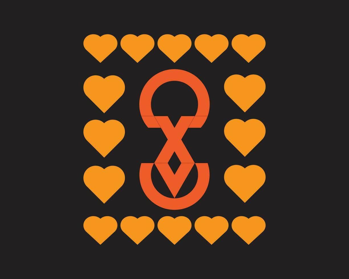 t shirt vector with love effect